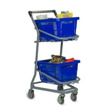 ezcart double basket shopping cart specification sheet